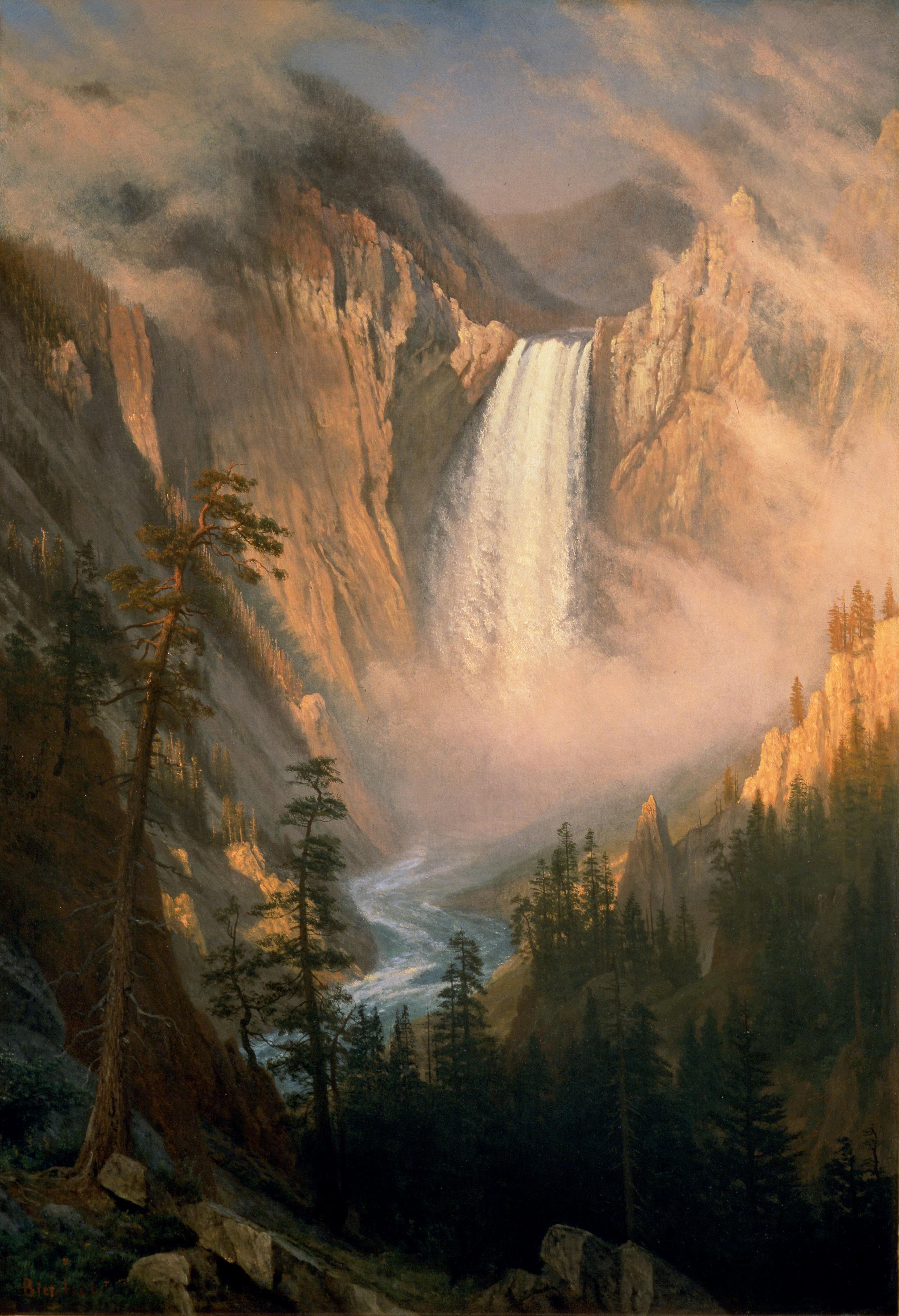 Chutes de Yellowstone - Albert Bierstadt