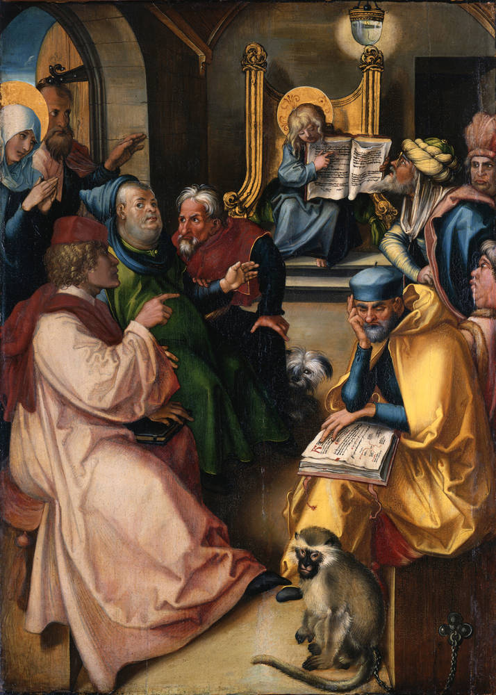 Polyptych Sedmi Bolestí: Kristus mezi Doktory - Albrecht Dürer