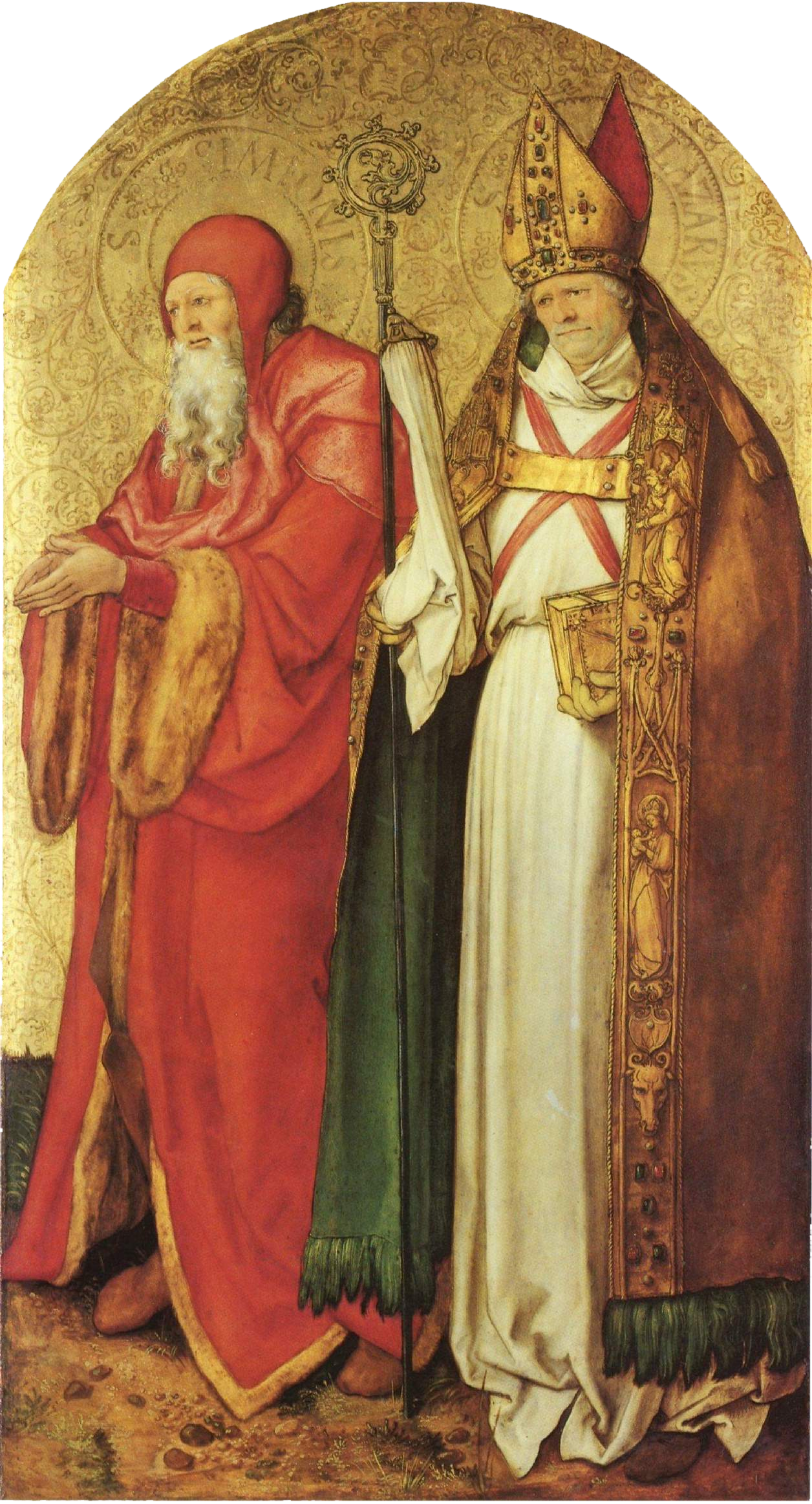 Jabachův oltář: Svatí Šimon a Lazarus - Albrecht Dürer