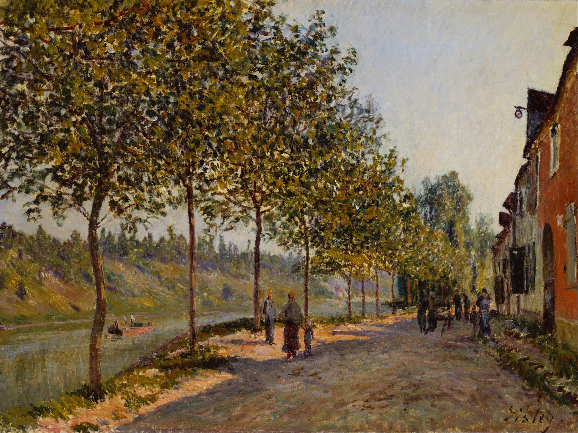 Reproduction du tableau « Saint-Mammès et les coteaux de la Celle, matin de juin - Alfred Sisley » par Alpha Reproduction en peinture à l’huile