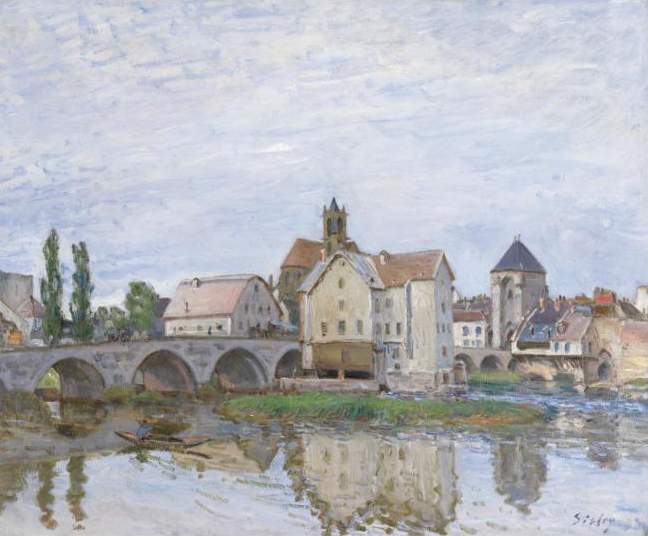 Reproduction du tableau « Moret-sur-Loing - Temps gris - Alfred Sisley » par Alpha Reproduction en peinture à l’huile