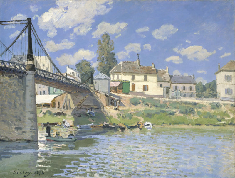 Most ve Villeneuve-la-Garenne - Alfred Sisley