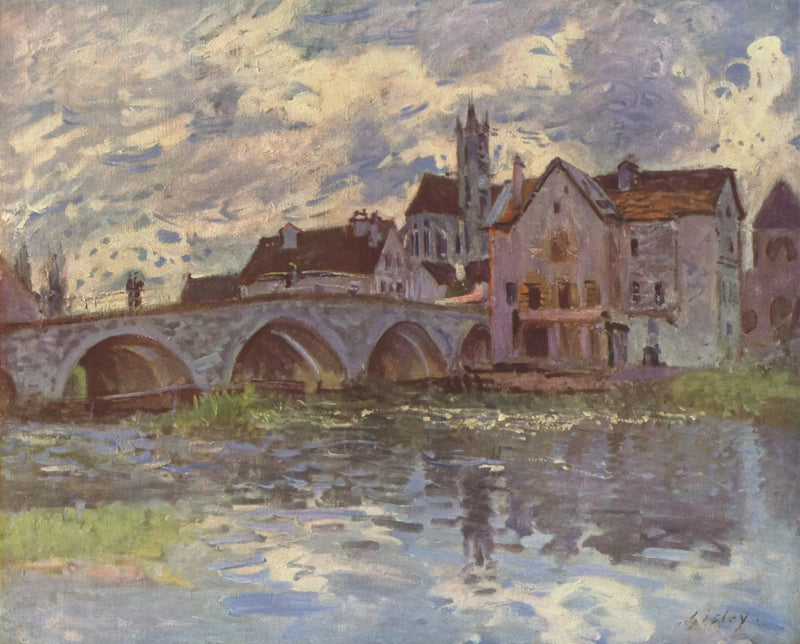 Most v Moretu, bouřkový efekt - Alfred Sisley
