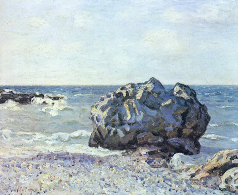 Záliv Langland, Storr's Rock, Ráno - Alfred Sisley