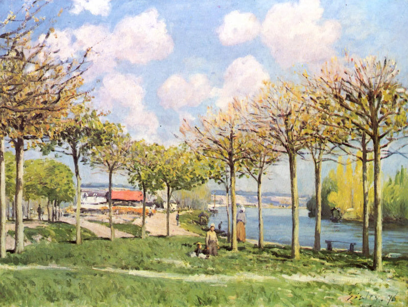 Seina v Bougivalu - Alfred Sisley