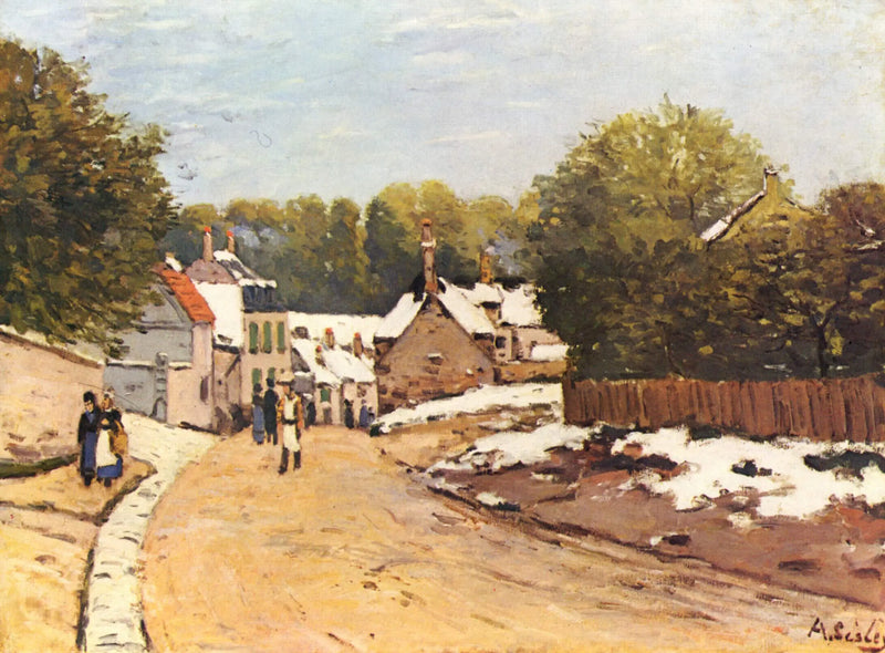 První Sněhy v Louveciennes - Alfred Sisley