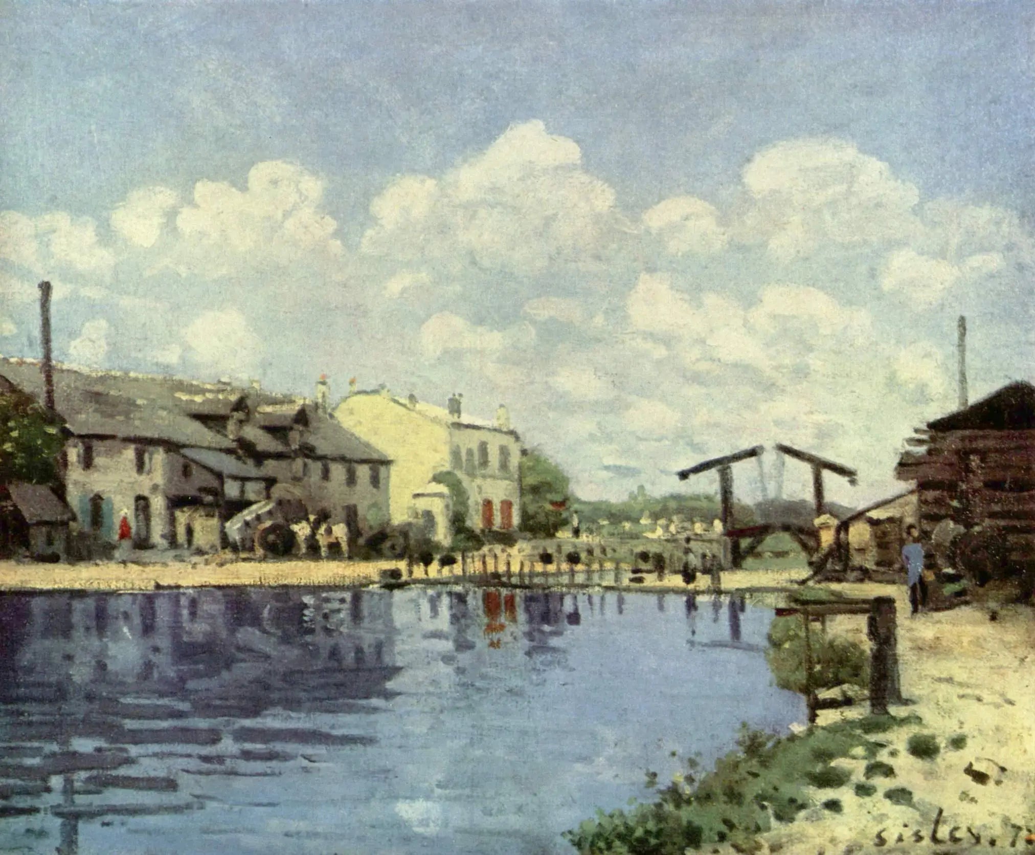 Reproduction du tableau « Le Canal Saint-Martin - Alfred Sisley » par Alpha Reproduction en peinture à l’huile
