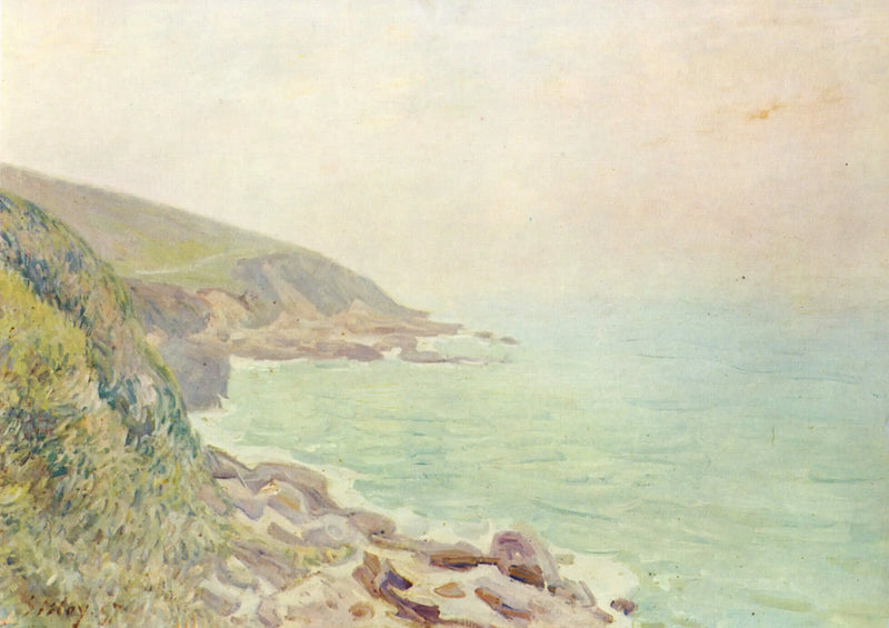 Pobřeží Walesu v mlze - Alfred Sisley