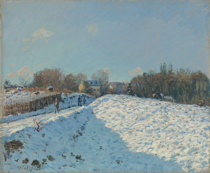 Sněhový efekt v Louveciennes - Alfred Sisley
