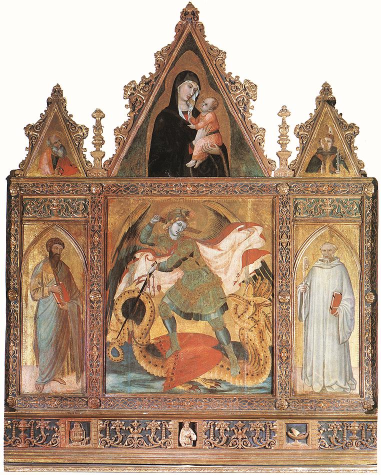 Triptych svatého Michaela - Ambrogio Lorenzetti