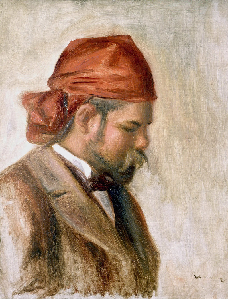 Ambroise Vollard s červeným šátkem - Pierre-Auguste Renoir