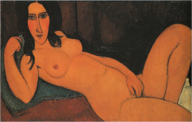 Nahá žena s rozpuštěnými vlasy - Amedeo Modigliani