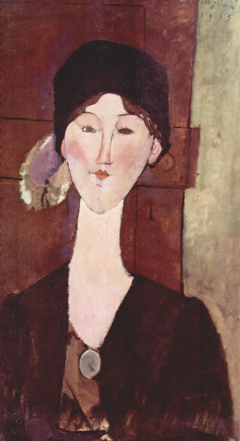 Beatrice Hastings před dveřmi - Amedeo Modigliani