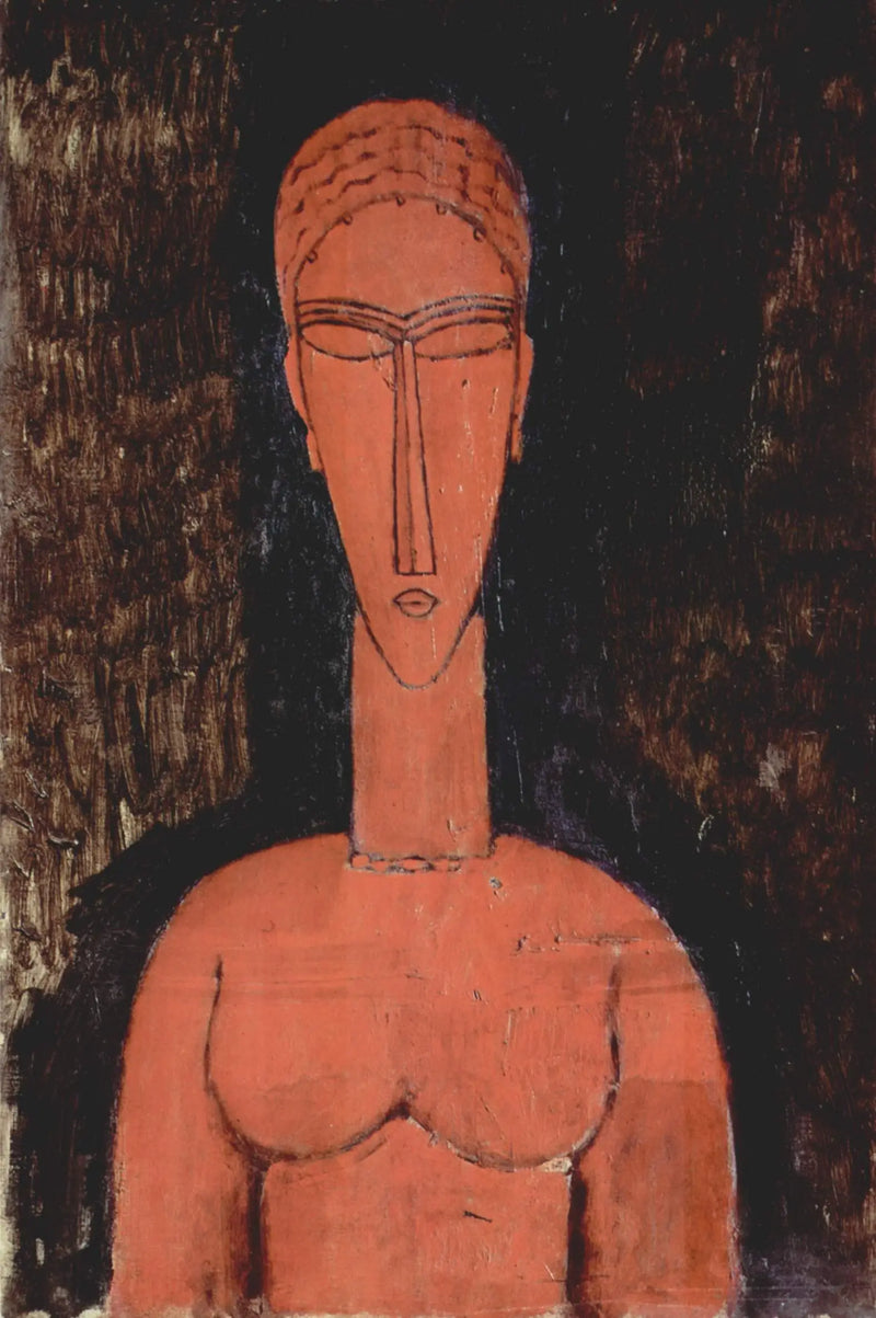Velký červený byst - Amedeo Modigliani