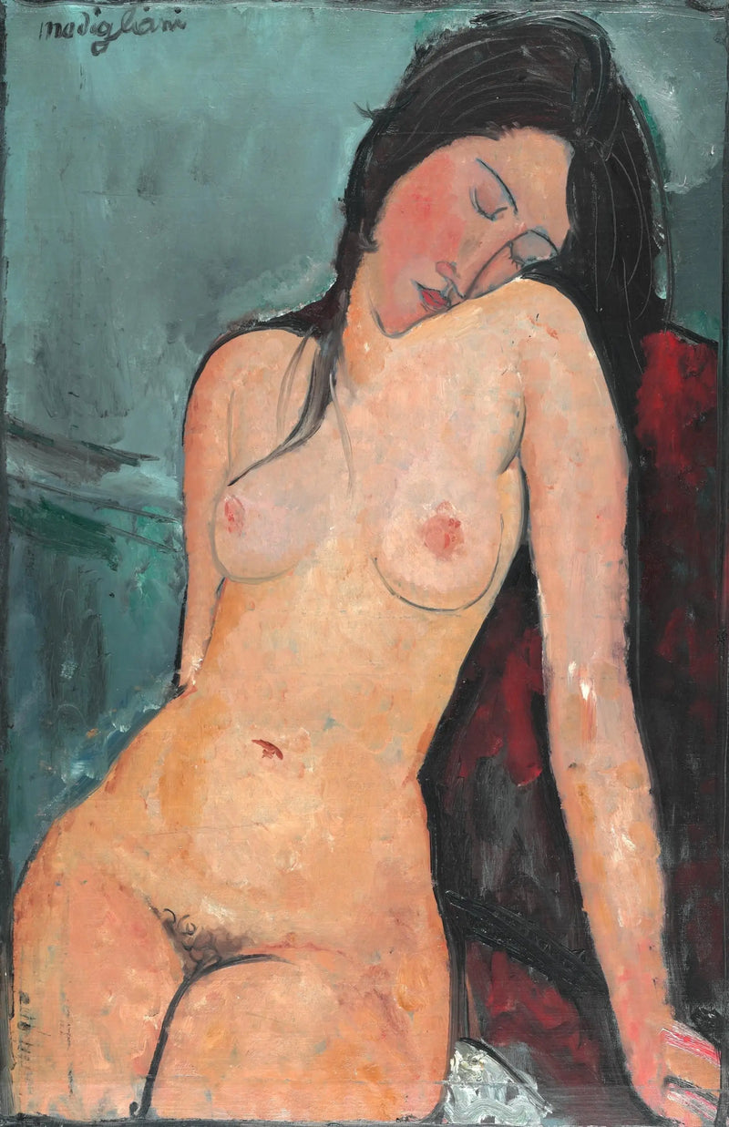 Nu sedící - Amedeo Modigliani
