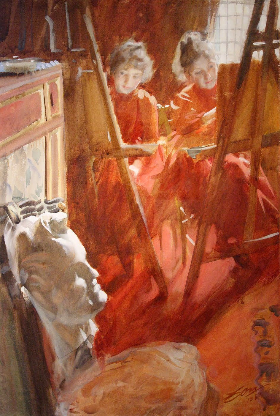 Les Demoiselles Schwartz - Anders Zorn