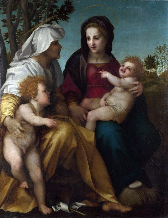 La Vierge à l'Enfant, sainte Élisabeth et saint Baptiste - Andrea del Sarto
