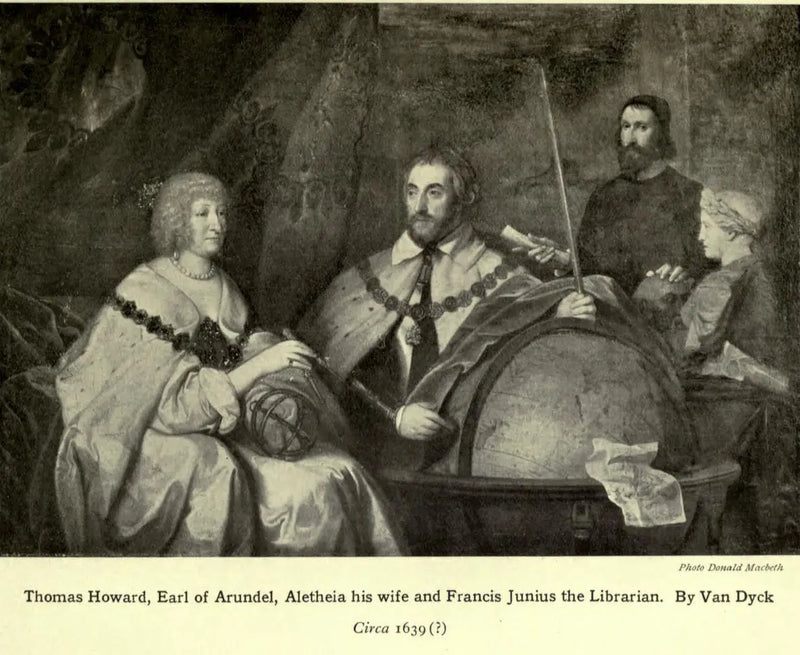 Thomas Howard, 2. hrabě z Arundelu (1585–1646) a jeho manželka Lady Alethea Talbot, hraběnka z Arundelu (asi 1590–1654) s možná Francis Junius (1589–1677) nebo William Petty