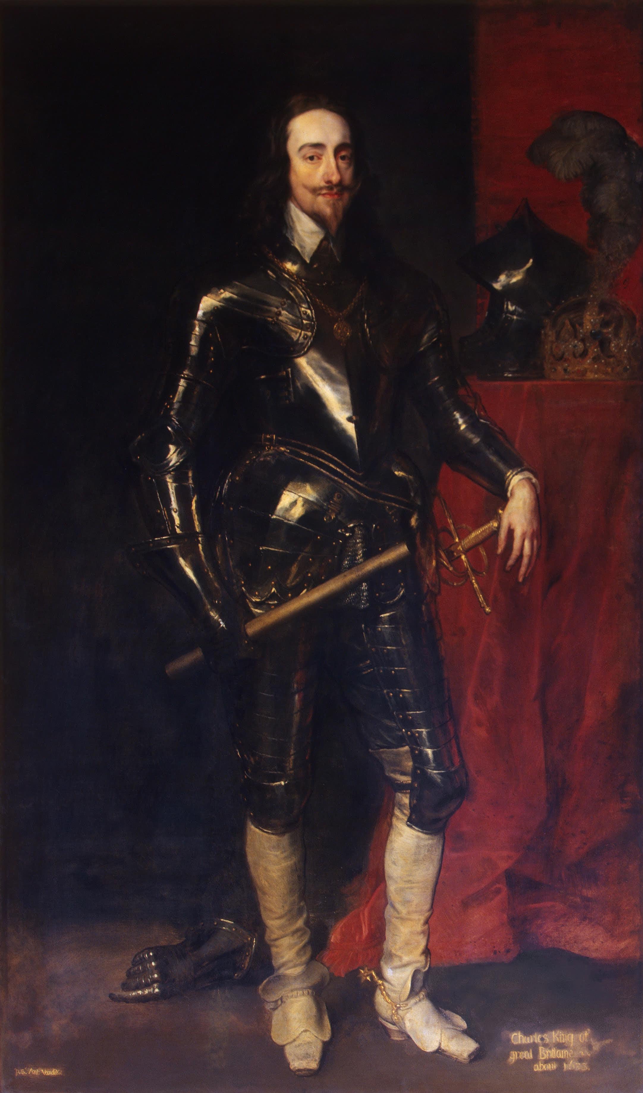 Portrait de Charles Ier, roi de Grande-Bretagne (1600-1649) - Antoine van Dyck