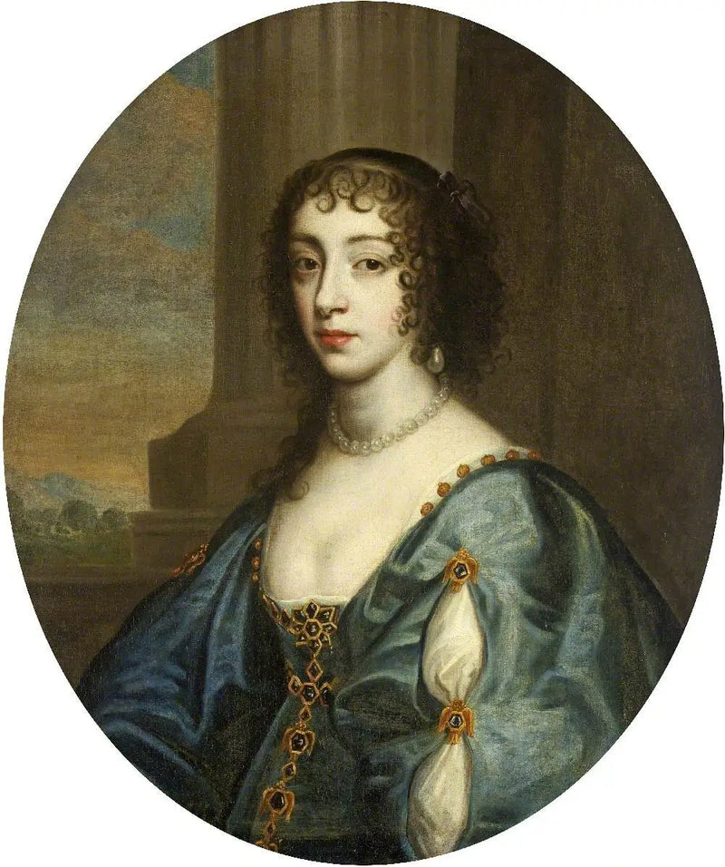 Portrét dámy v modrém, podle královny Henriette-Marie - Antoine van Dyck