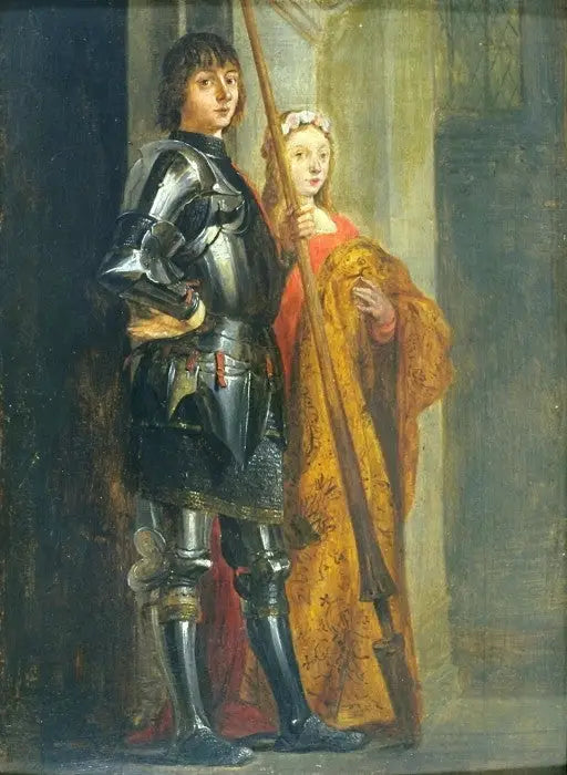 Svatí Jiří a Cecíle (podle Antonella da Messina) - David Teniers le Jeune