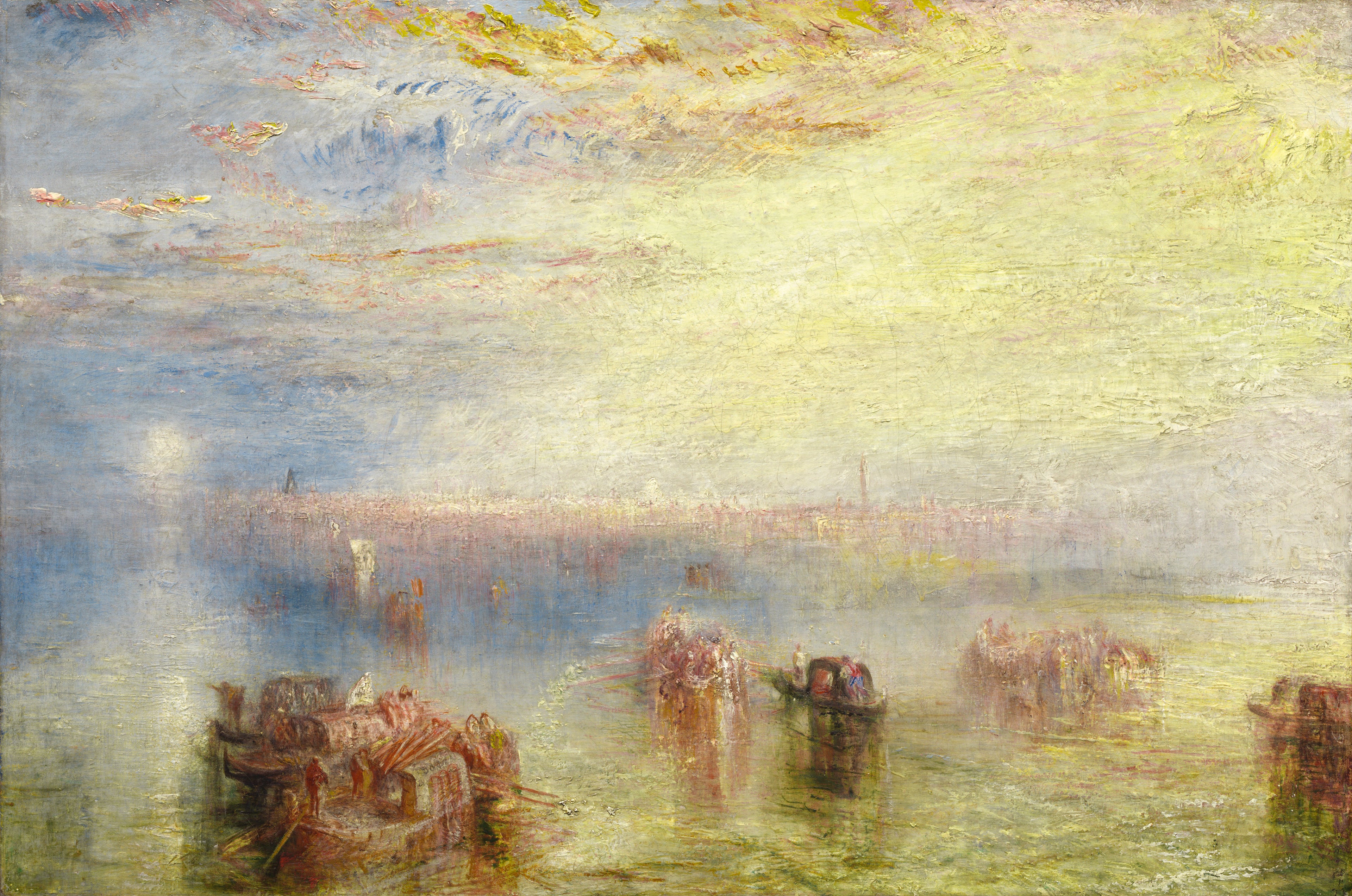 Reproduction du tableau « Approach to Venice - J. M. W. Turner » par Alpha Reproduction en peinture à l’huile