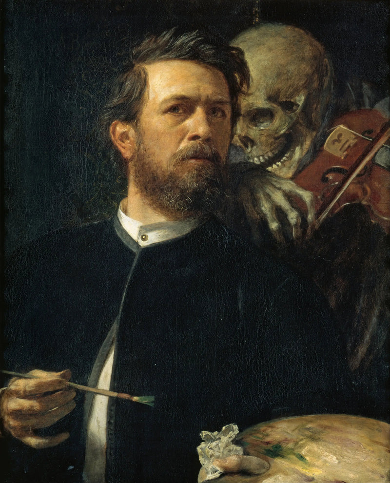 Autoportrait avec la Smrtí hrající na housle - Arnold Böcklin