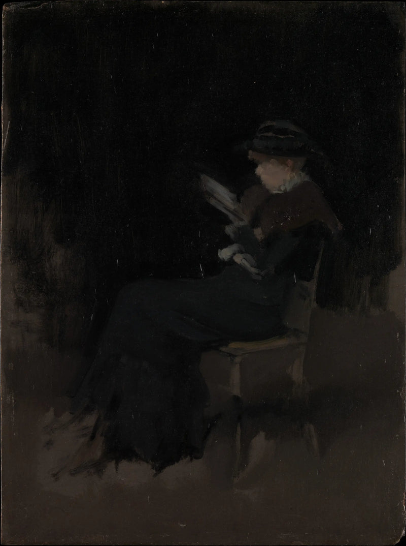Uložení v černé: Dívka čtoucí - James Abbott McNeill Whistler