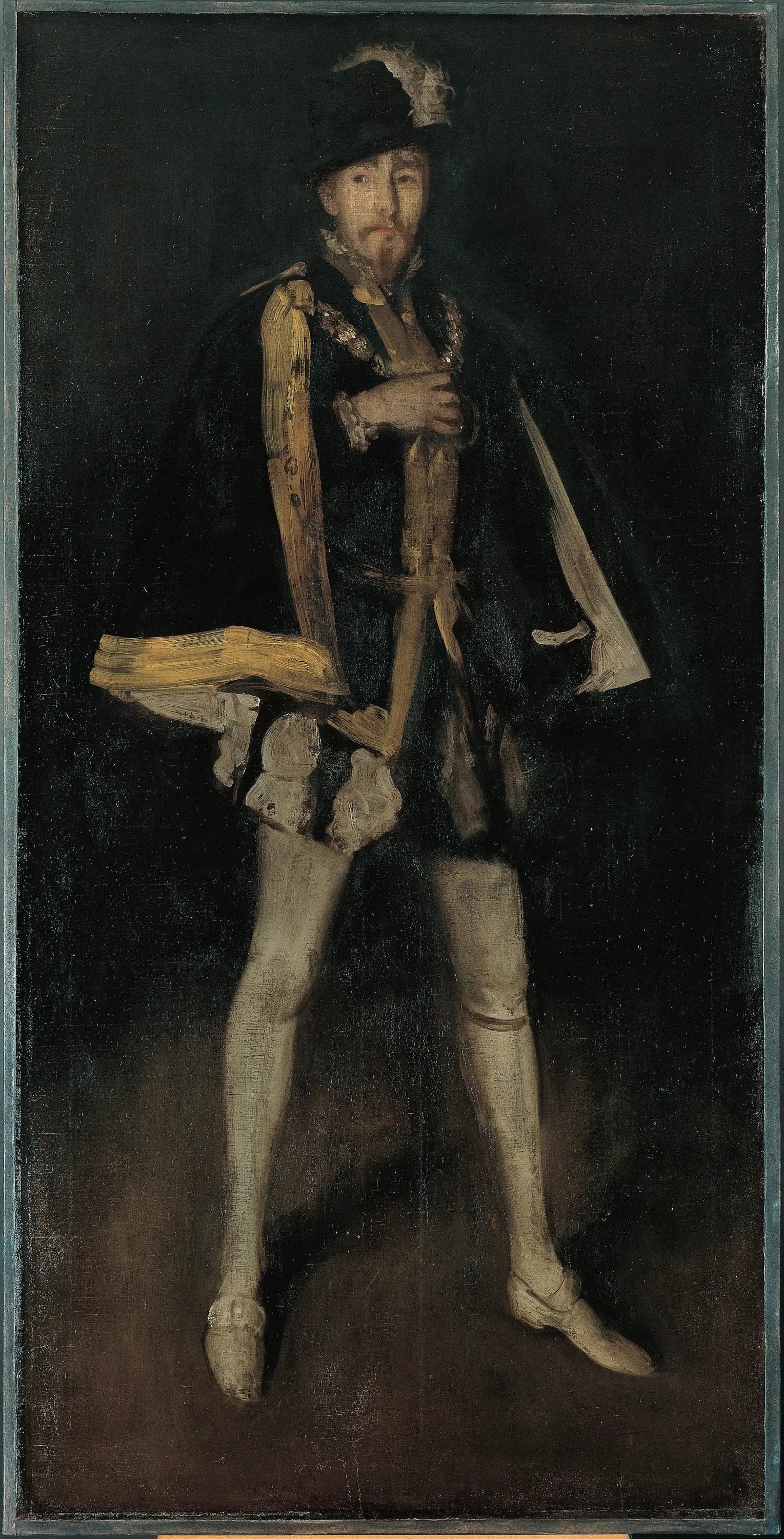 Reproduction du tableau « Arrangement en noir, n° 3 : Sir Henry Irving dans le rôle de Philippe II d'Espagne - James Abbott McNeill Whistler » par Alpha Reproduction en peinture à l’huile