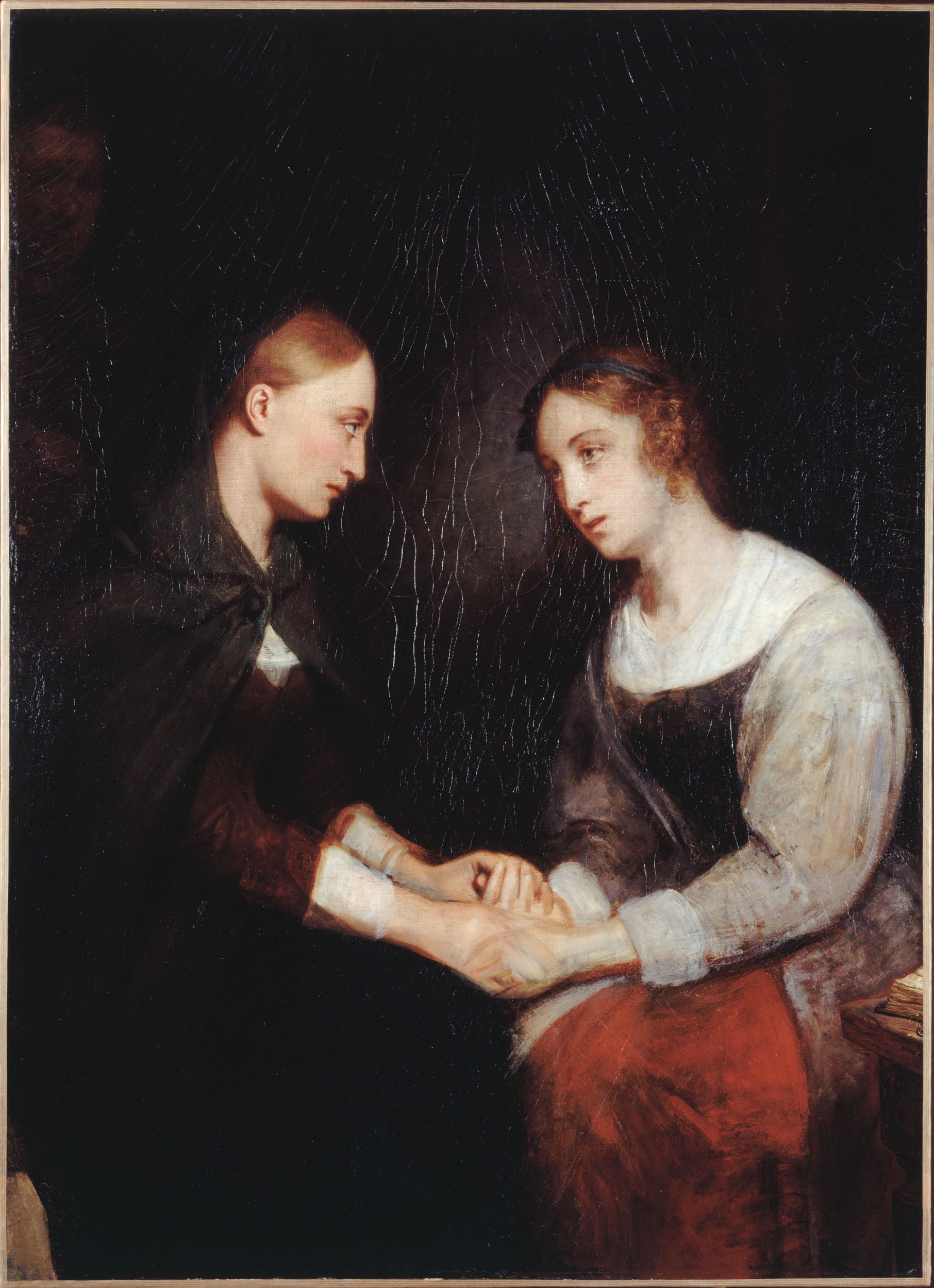 Effie et Janny Daens dans la prison d'Édimbourg - Ary Scheffer
