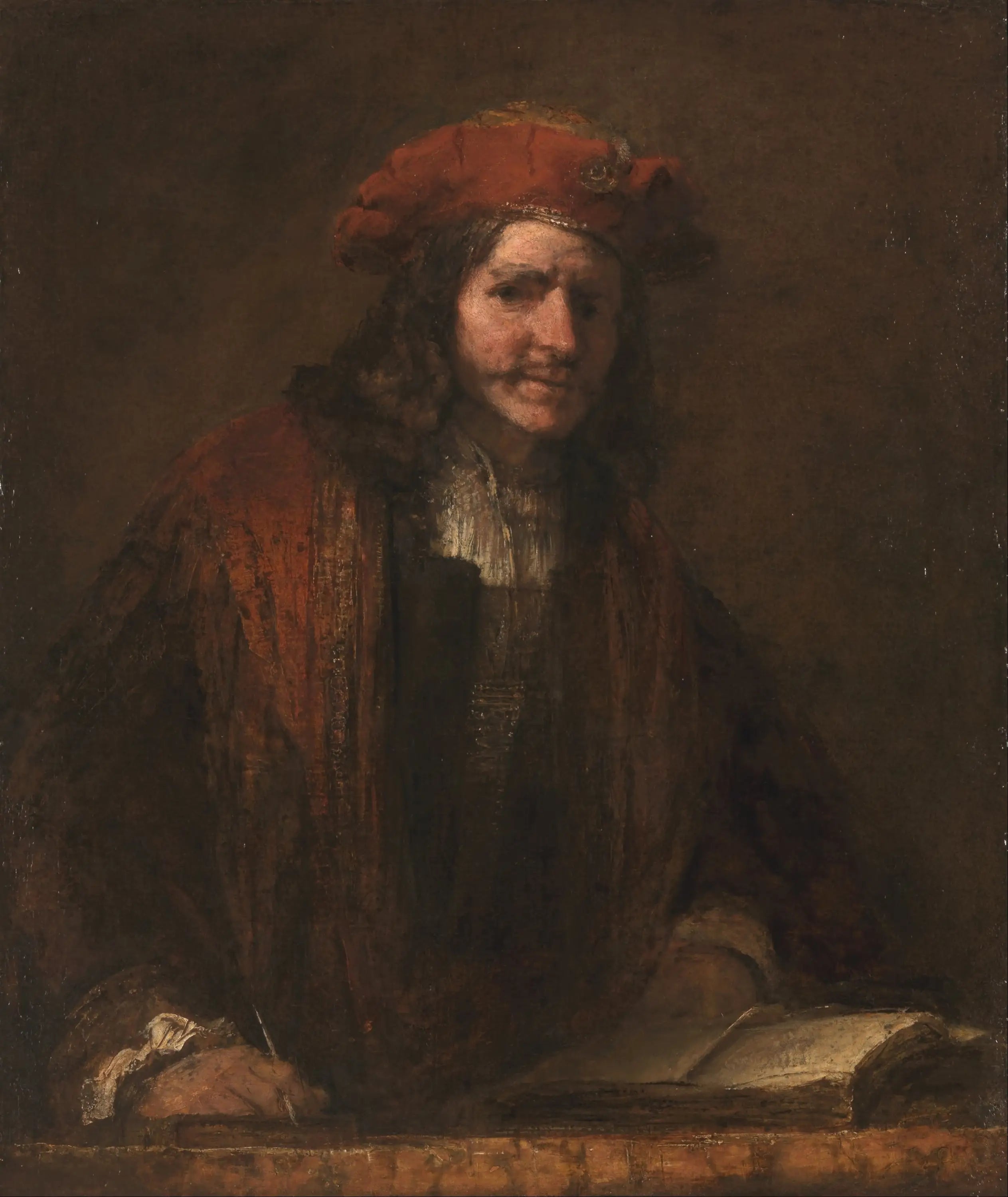 Reproduction du tableau « L'homme au bonnet rouge - Rembrandt » par Alpha Reproduction en peinture à l’huile