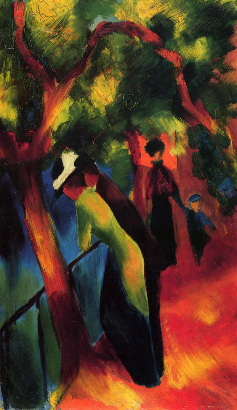 Slunečná procházka - August Macke
