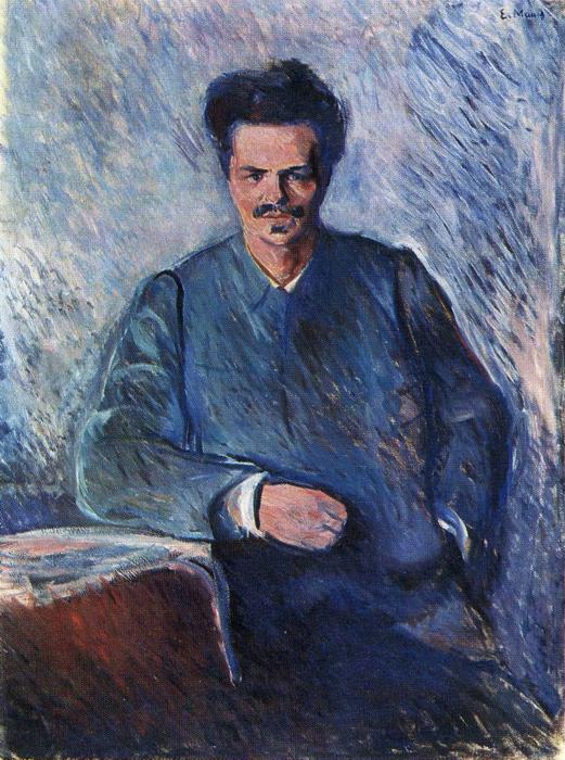 Reproduction du tableau « August Strindberg - Edvard Munch » par Alpha Reproduction en peinture à l’huile