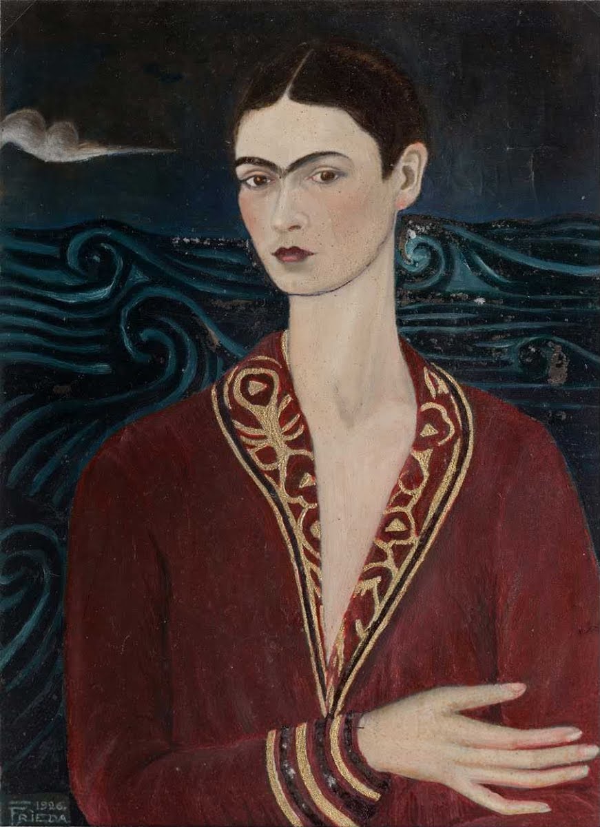 Autoportrét v sametových šatech – Frida Kahlo (1926)