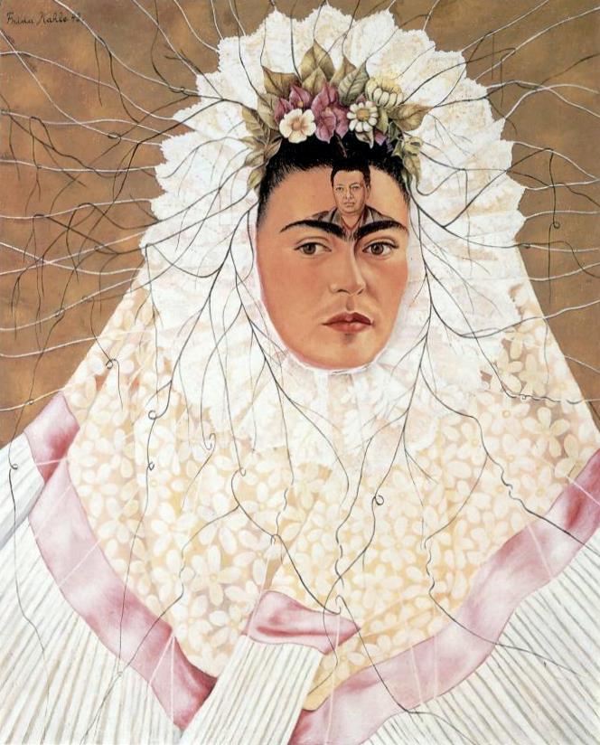 Autoportrét v Tehuaně (Diego v mých myšlenkách) – Frida Kahlo (1943)