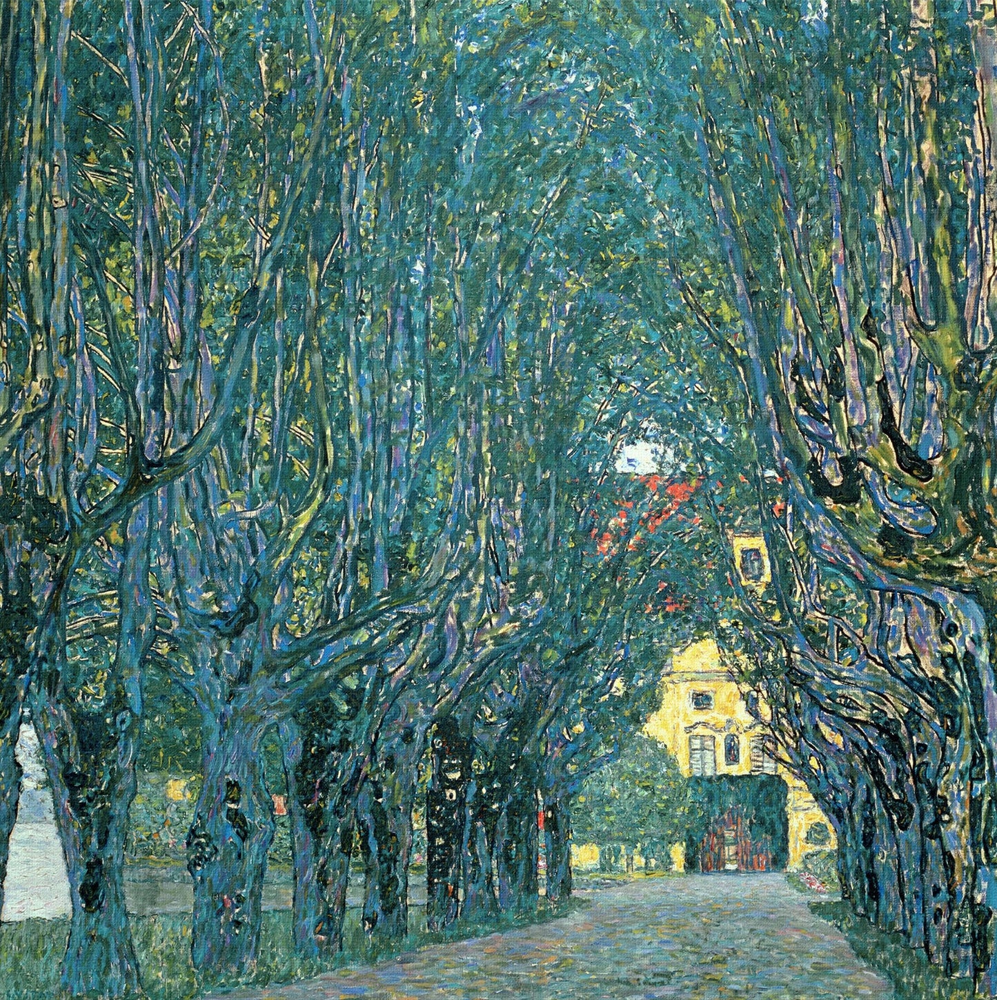🌳✨ Alej v parku zámku Kammer – Gustav Klimt (1912)