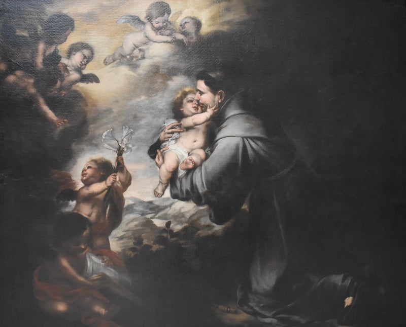 Sv. Antonín z Padovy uctívající Ježíška - Bartolomé Esteban Murillo