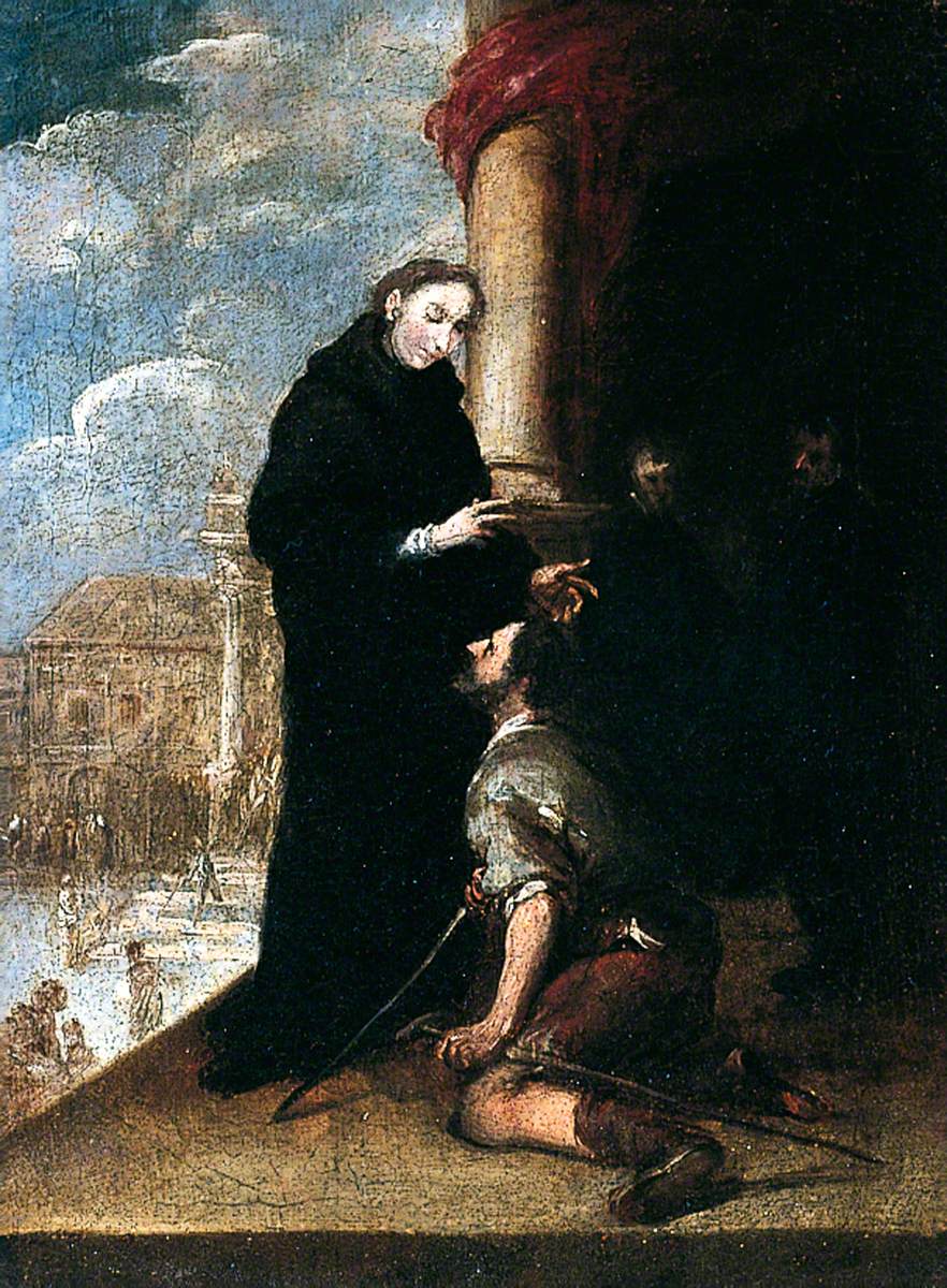 Saint Thomas de Villanueva guérissant un boiteux - Bartolomé Esteban Murillo