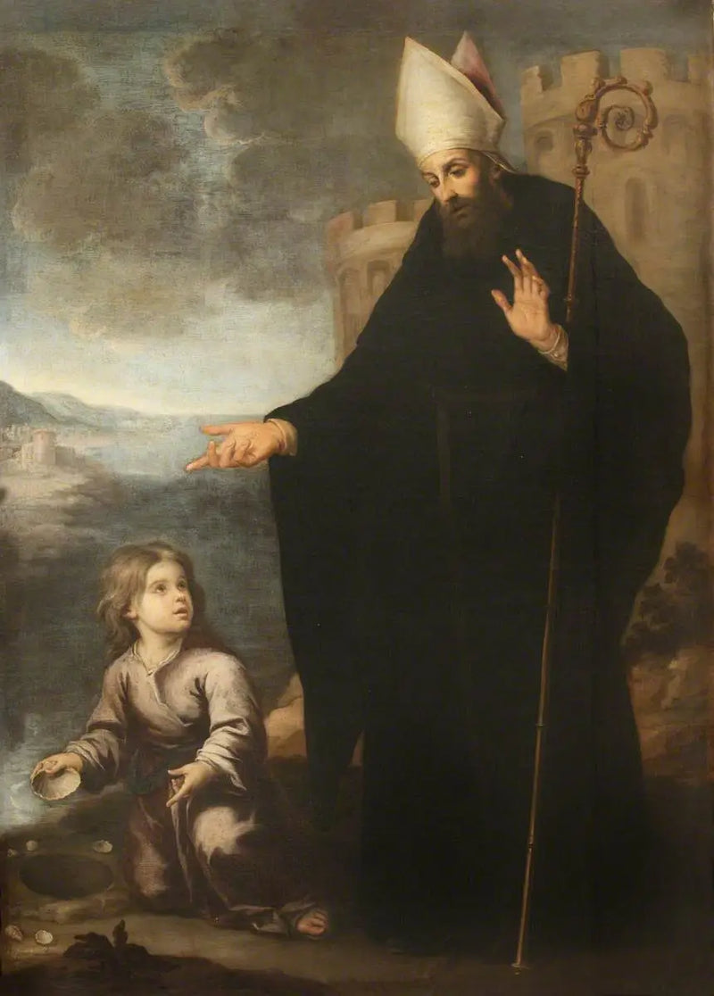 svatý Augustin a tajemství Trojice - Bartolomé Esteban Murillo