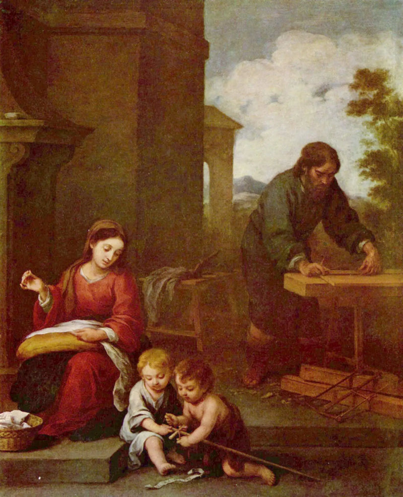 Svatá rodina s svatým Janem Křtitelem - Bartolomé Esteban Murillo