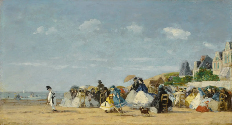 Pláž v Trouville - Eugène Boudin