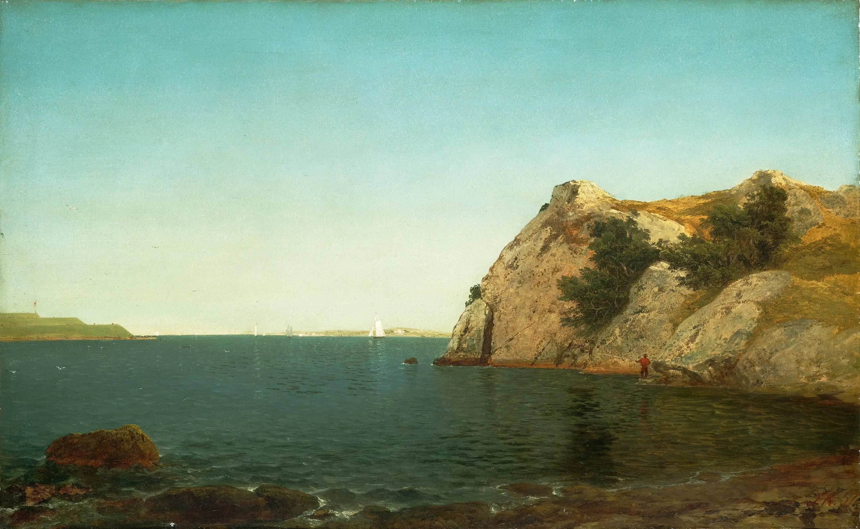 Beacon Rock port de Newport - John Frederick Kensett - Alpha Reproduction