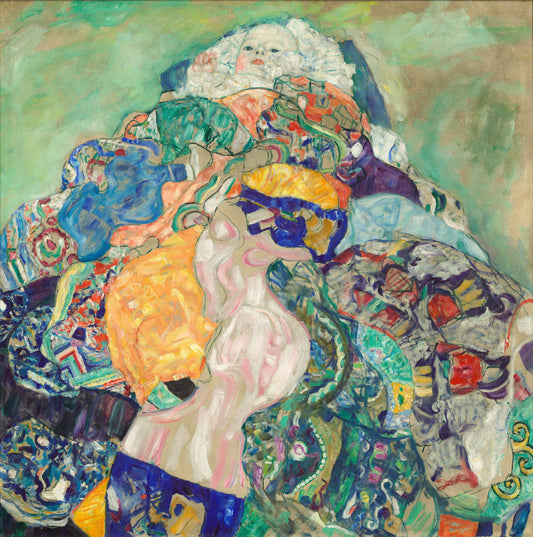 👶🎨 Dítě v kolébce – Gustav Klimt (1917–1918)