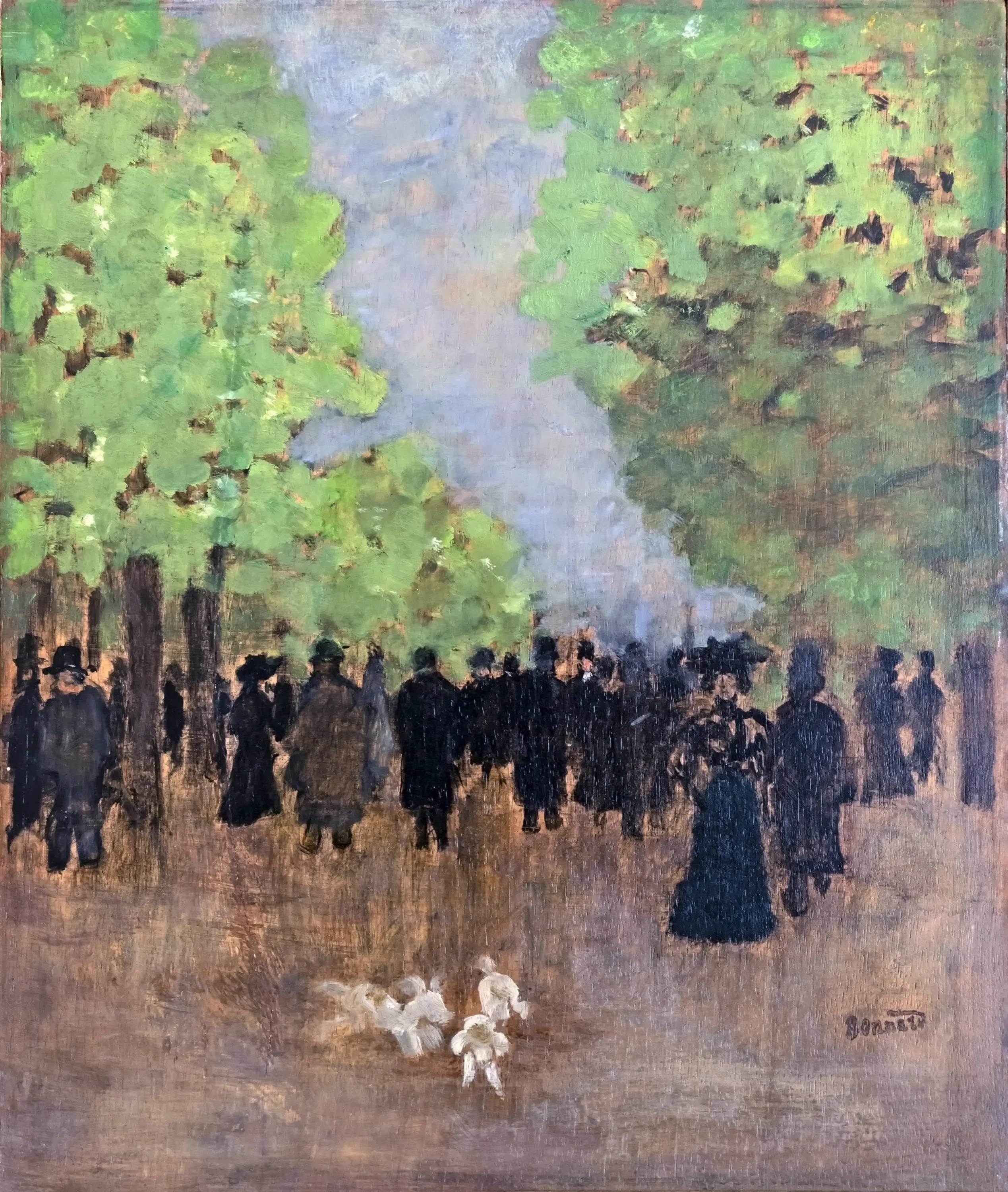 Reproduction du tableau « Scène de rues - Pierre Bonnard » par Alpha Reproduction en peinture à l’huile