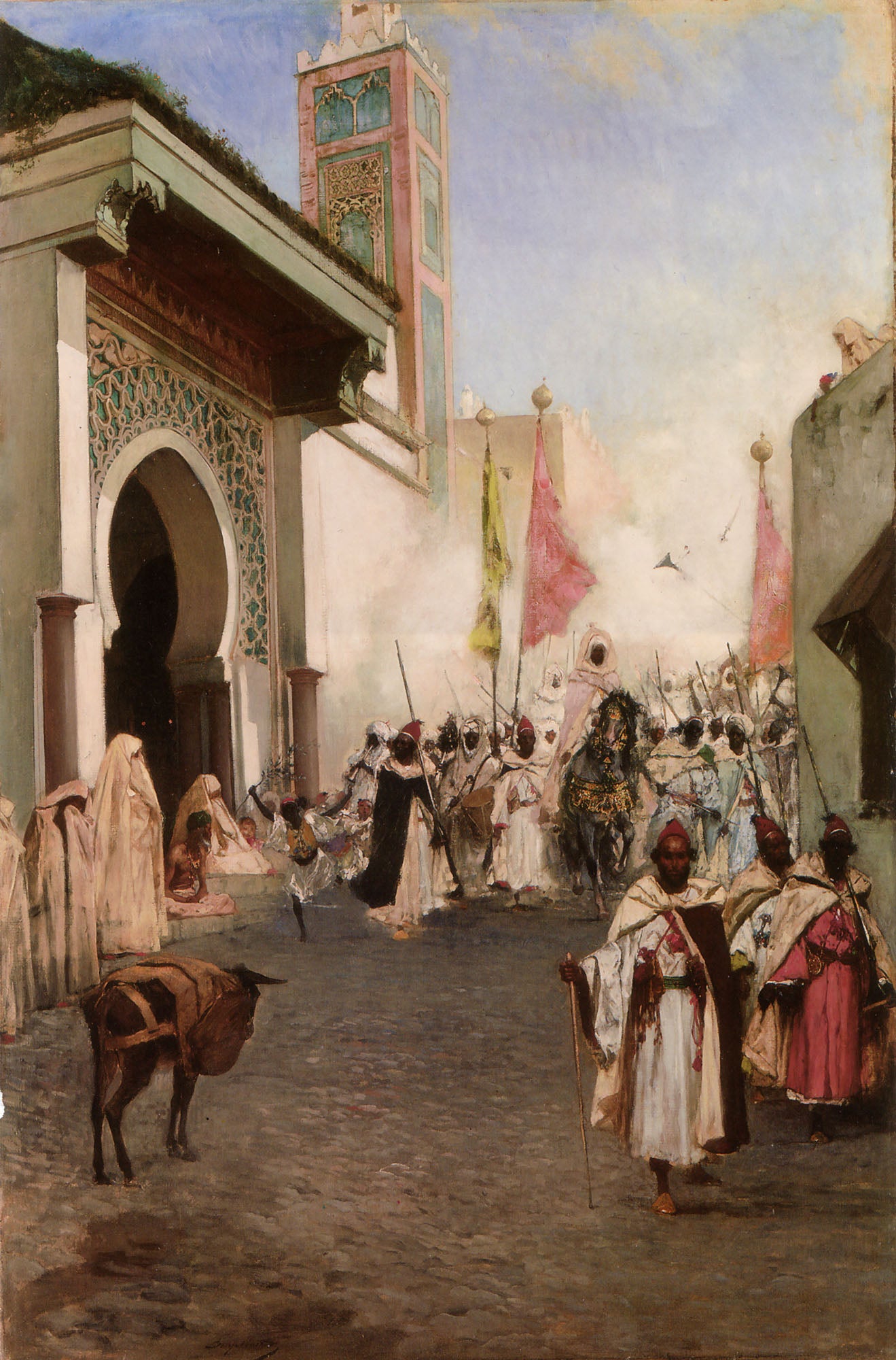 Le pacha de Tanger près de la grande mosquée - Jean-Joseph Benjamin-Constant