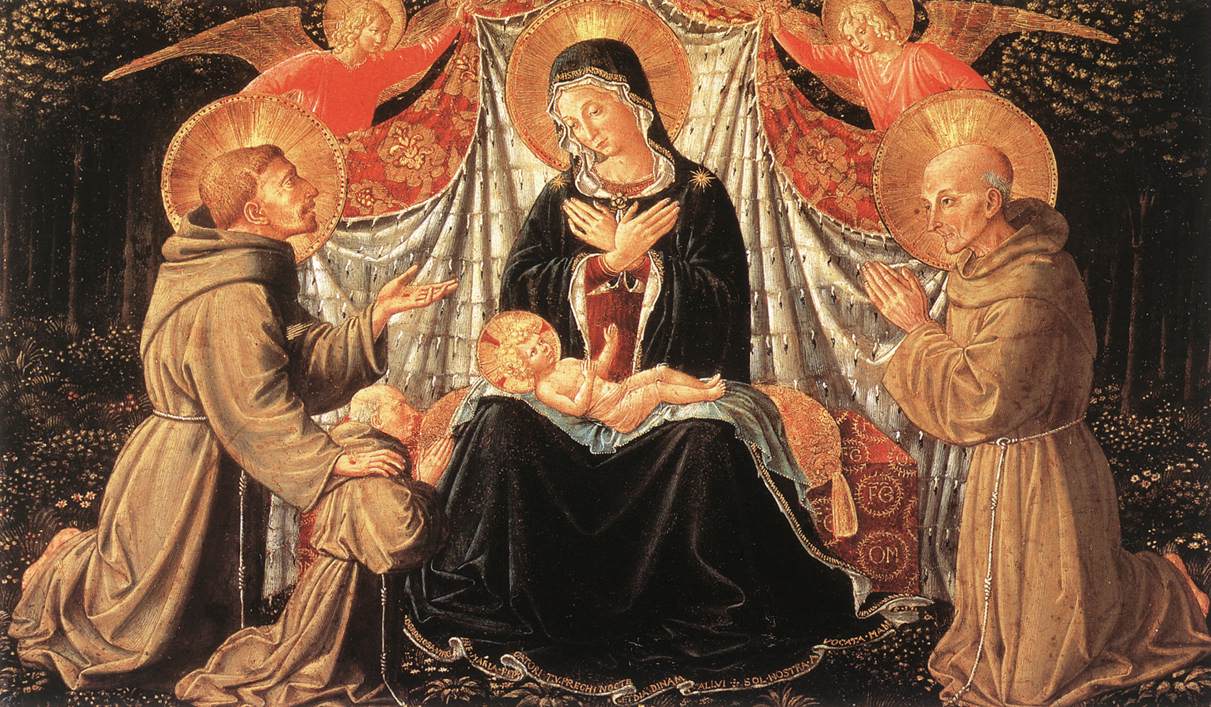 Madonna mit Kind mit Sts Francis Bernardine, Fra Jacopo - Benozzo Gozzoli