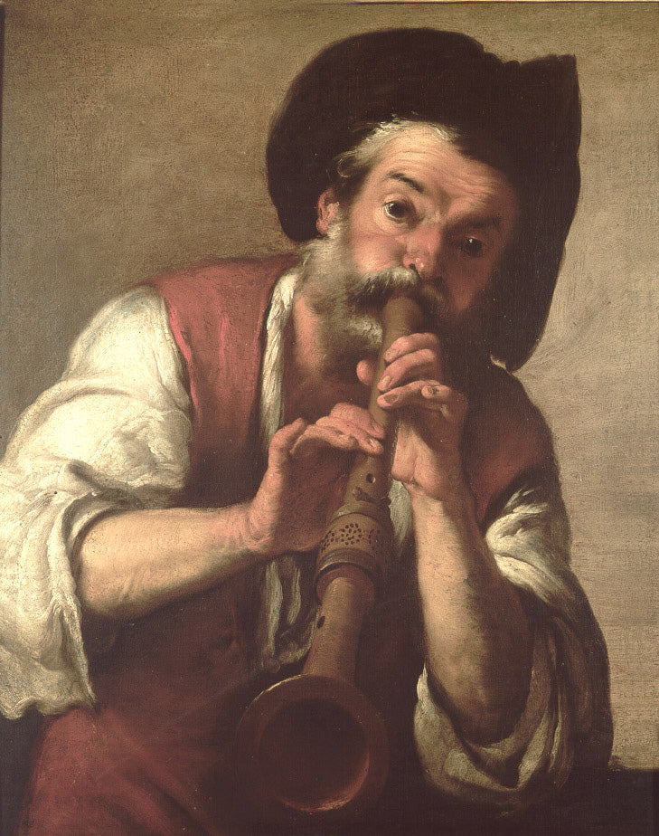 Le joueur de flûte - Bernardo Strozzi