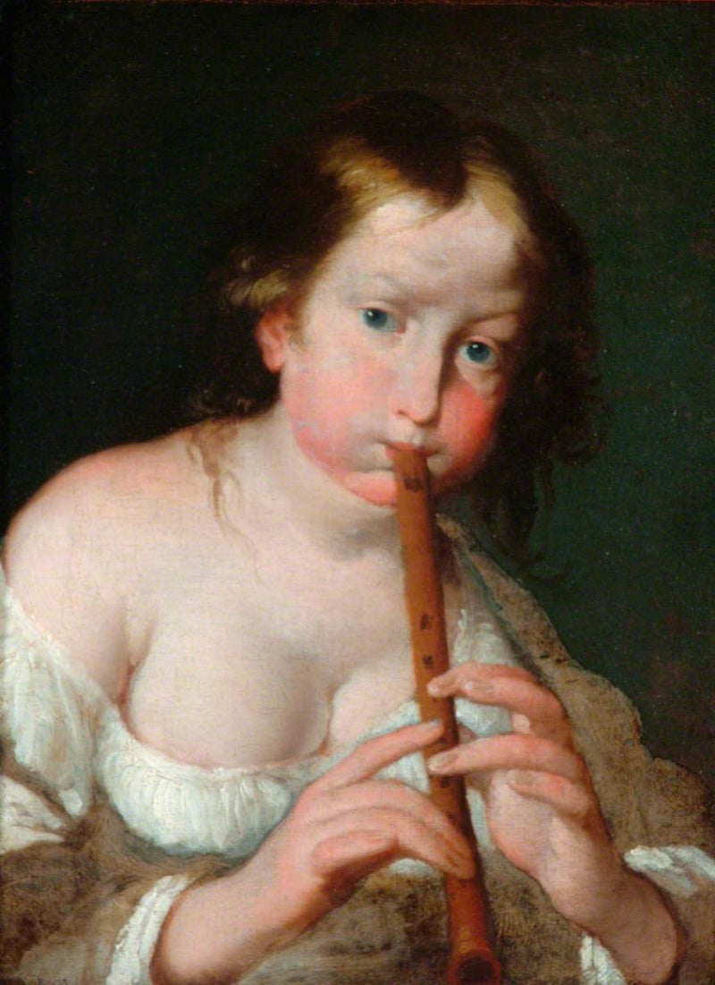 Fille à la flûte - Bernardo Strozzi