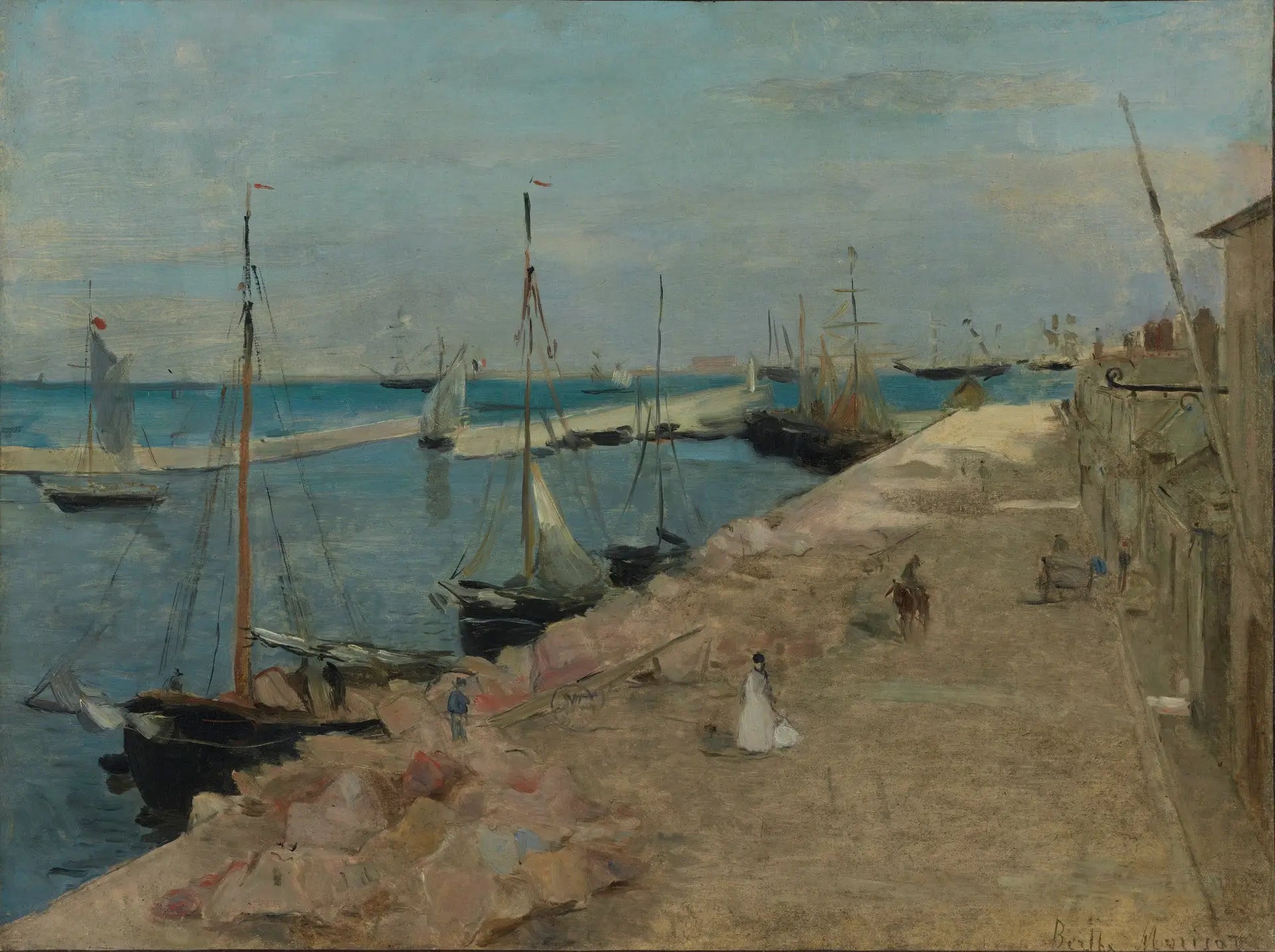 Reproduction du tableau « Un quai à Lorient - Berthe Morisot » par Alpha Reproduction en peinture à l’huile