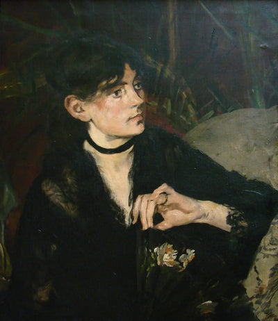 Reproduction du tableau « Portrait de Berthe Morisot à l'éventail - Édouard Manet » par Alpha Reproduction en peinture à l’huile